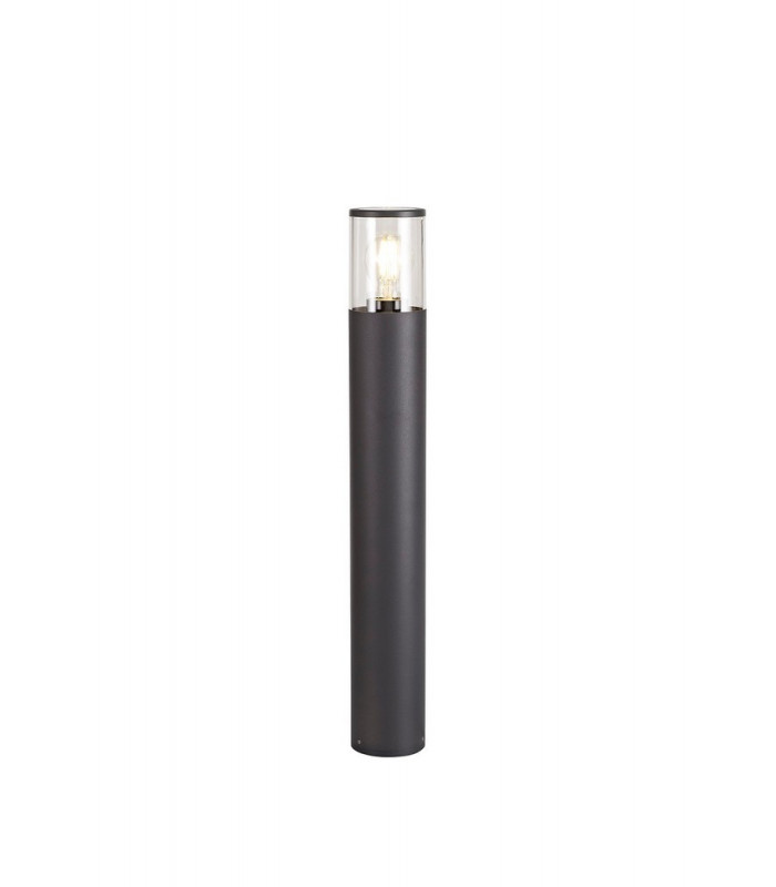 65cm Bollard Post Lamp 1 x E27, IP54, Anthracite, Clear