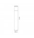 65cm Bollard Post Lamp 1 x E27, IP54, Anthracite, Clear