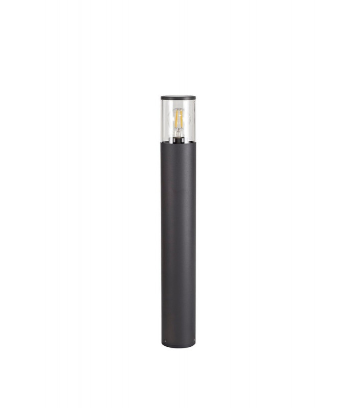 65cm Bollard Post Lamp 1 x E27, IP54, Anthracite, Clear