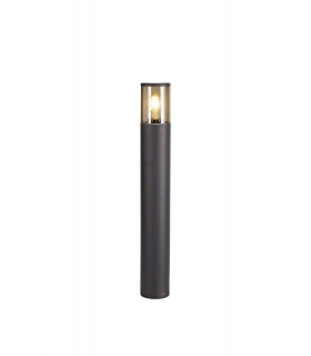 65cm Bollard Post Lamp 1 x E27, IP54, Anthracite, Smoked