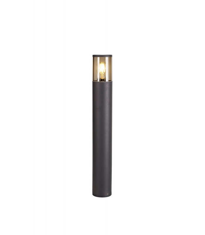 65cm Bollard Post Lamp 1 x E27, IP54, Anthracite, Smoked