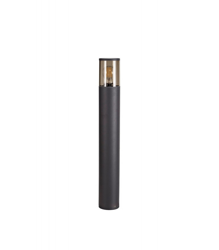 65cm Bollard Post Lamp 1 x E27, IP54, Anthracite, Smoked