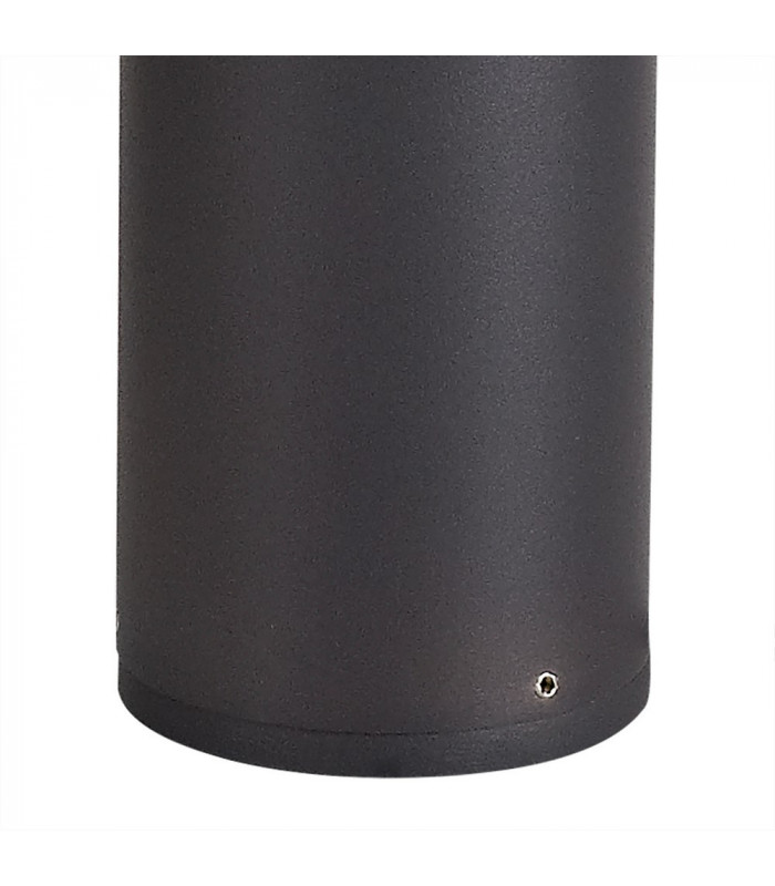 65cm Bollard Post Lamp 1 x E27, IP54, Anthracite, Smoked