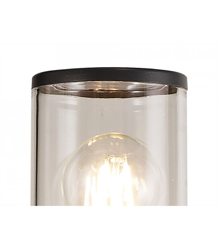 90cm Bollard Post Lamp 1 x E27, IP54, Anthracite, Clear