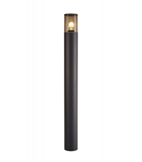 90cm Bollard Post Lamp 1 x E27, IP54, Anthracite, Smoked