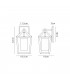 Down Wall Lamp, 1 x E27, IP54, Anthracite, Clear Rain Drop Effect Glass