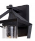Down Wall Lamp, 1 x E27, IP54, Anthracite, Clear Rain Drop Effect Glass