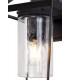 Down Wall Lamp, 1 x E27, IP54, Anthracite, Clear Rain Drop Effect Glass