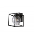 Down Wall Lamp, 1 x E27, IP54, Anthracite, Clear Seeded Glass