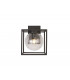 Down Wall Lamp, 1 x E27, IP54, Anthracite, Clear Seeded Glass