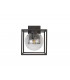 Down Wall Lamp, 1 x E27, IP54, Anthracite, Clear Seeded Glass