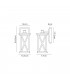 Down Criss Cross Wall Lamp, 1 x E27, IP54, Anthracite, Clear Glass