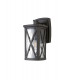 Down Criss Cross Wall Lamp, 1 x E27, IP54, Anthracite, Clear Glass
