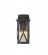Down Criss Cross Wall Lamp, 1 x E27, IP54, Anthracite, Clear Glass