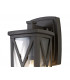 Down Criss Cross Wall Lamp, 1 x E27, IP54, Anthracite, Clear Glass
