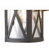 Down Criss Cross Wall Lamp, 1 x E27, IP54, Anthracite, Clear Glass