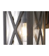 Down Criss Cross Wall Lamp, 1 x E27, IP54, Anthracite, Clear Glass
