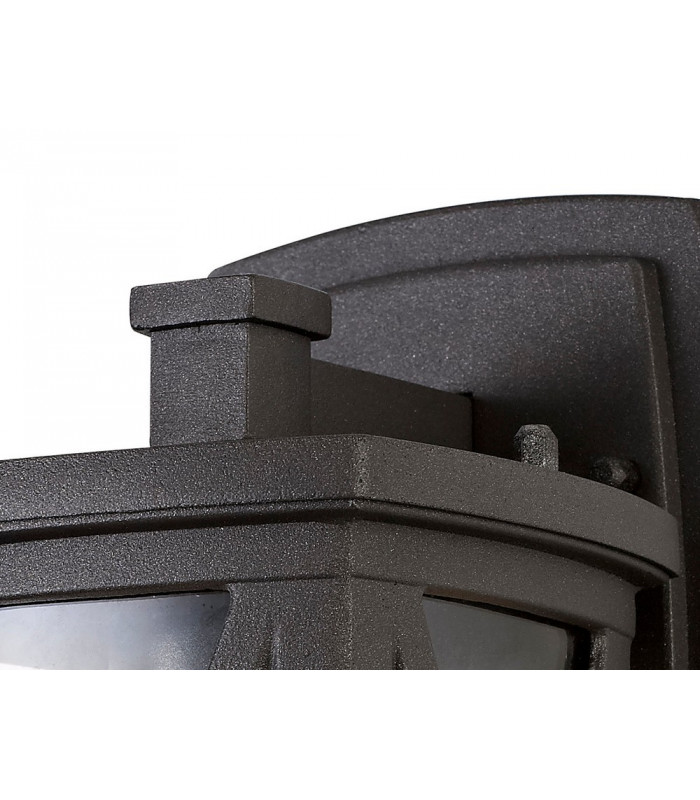 Down Criss Cross Wall Lamp, 1 x E27, IP54, Anthracite, Clear Glass