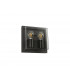 Flush Wall Lamp, 2 x E27, IP65, Anthracite, Clear PC