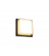 Flush Wall Lamp, 1 x 16W LED, 3000K, 1135lm, IP65, Anthracite, Opal, Clear PC