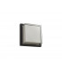 Flush Wall Lamp, 1 x 16W LED, 3000K, 1135lm, IP65, Anthracite, Opal, Clear PC