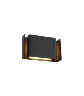 Flush Wall Lamp, 2 x 6W LED, 3000K, 535lm, IP54, Anthracite
