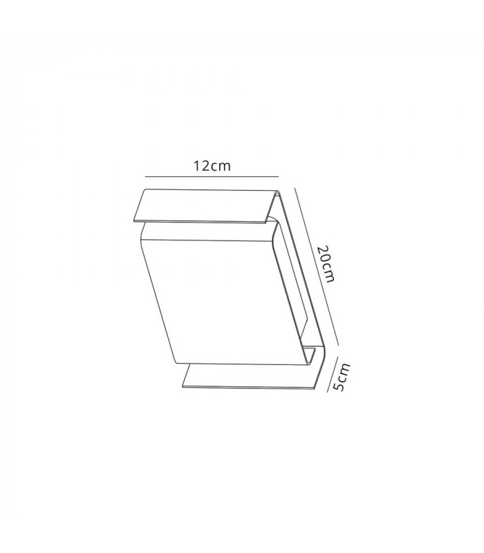 Flush Wall Lamp, 2 x 6W LED, 3000K, 535lm, IP54, Anthracite