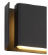 Flush Wall Lamp, 2 x 6W LED, 3000K, 535lm, IP54, Anthracite