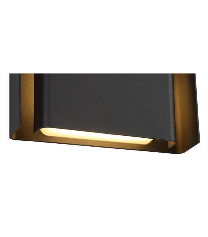 Flush Wall Lamp, 2 x 6W LED, 3000K, 535lm, IP54, Anthracite