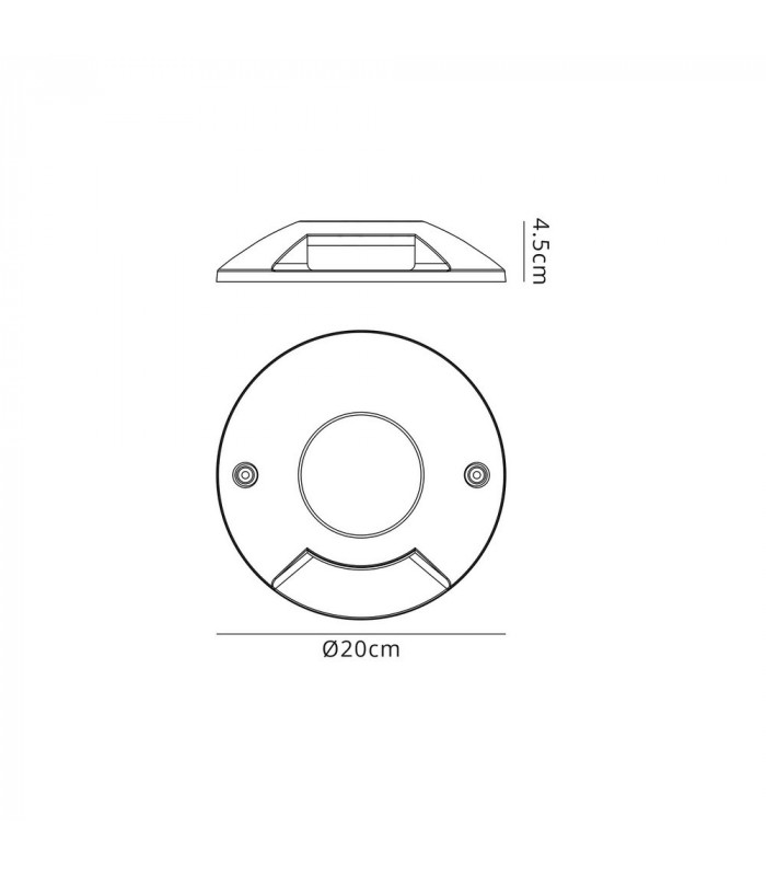 Inground Driveover 1 Light, 1 x 6W LED, 3000K, 165lm, IP67, IK10, Anthracite