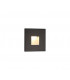 Recessed Square Wall Lamp, 1 x 1.8W LED, 3000K, 70lm, IP65, Black