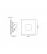 Recessed Square Wall Lamp, 1 x 1.8W LED, 3000K, 70lm, IP65, Black