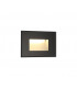 Recessed Rectangle Wall Lamp, 1 x 3.3W LED, 3000K, 145lm, IP65, Black