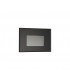 Recessed Rectangle Wall Lamp, 1 x 3.3W LED, 3000K, 145lm, IP65, Black