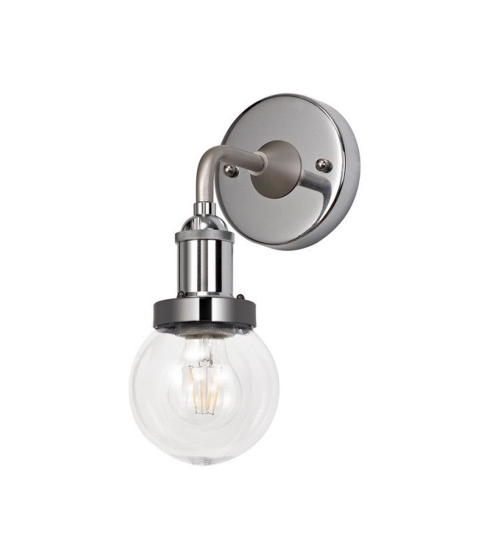 Wall Lamp 1 Light E27 IP65 Exterior Titanium Silver, Polished Chrome