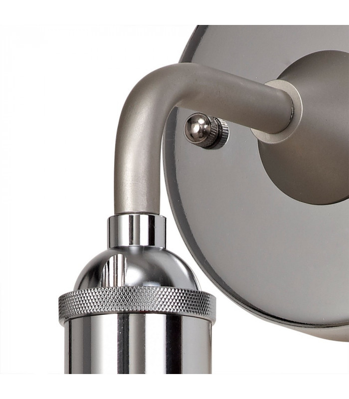 Wall Lamp 1 Light E27 IP65 Exterior Titanium Silver, Polished Chrome