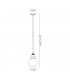 Ceiling Pendant 1 Light E27 IP65 Exterior Titanium Silver, Polished Chrome