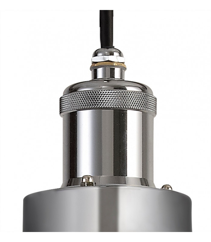 Ceiling Pendant 1 Light E27 IP65 Exterior Titanium Silver, Polished Chrome