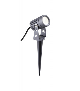 Spike Light, 1 x 3W LED, 3000K, 210lm, 30 Degree, IP65, Grey, Black