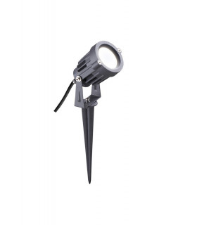 Spike Light, 1 x 7W LED, 3000K, 490lm, 30 Degree, IP65, Grey, Black