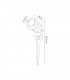 Spike Light, 1 x 7W LED, 3000K, 490lm, 30 Degree, IP65, Grey, Black