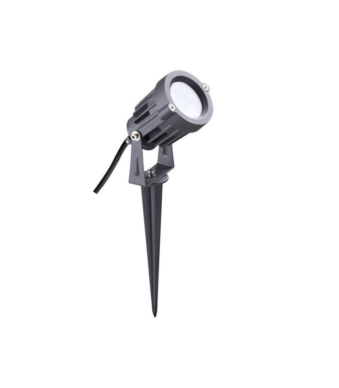 Spike Light, 1 x 7W LED, 3000K, 490lm, 30 Degree, IP65, Grey, Black