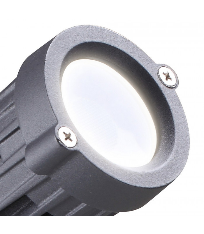 Spike Light, 1 x 7W LED, 3000K, 490lm, 30 Degree, IP65, Grey, Black
