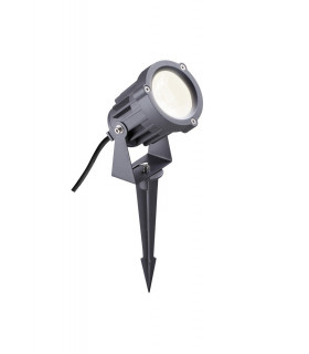 Spike Light, 1 x 15W LED, 3000K, 1050lm, 30 Degree, IP65, Grey, Black