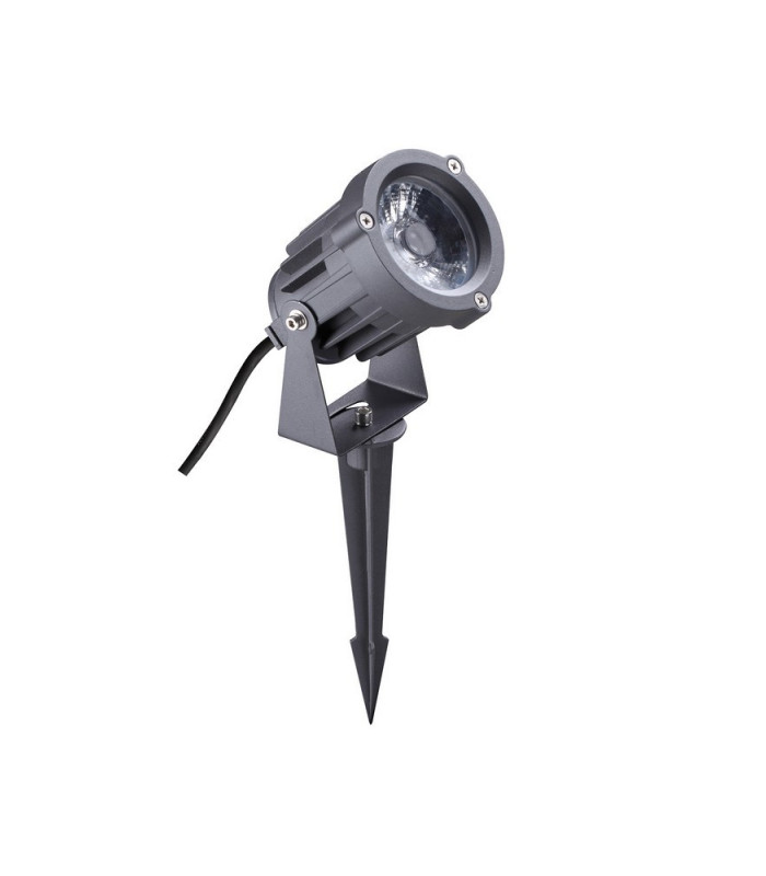 Spike Light, 1 x 15W LED, 3000K, 1050lm, 30 Degree, IP65, Grey, Black