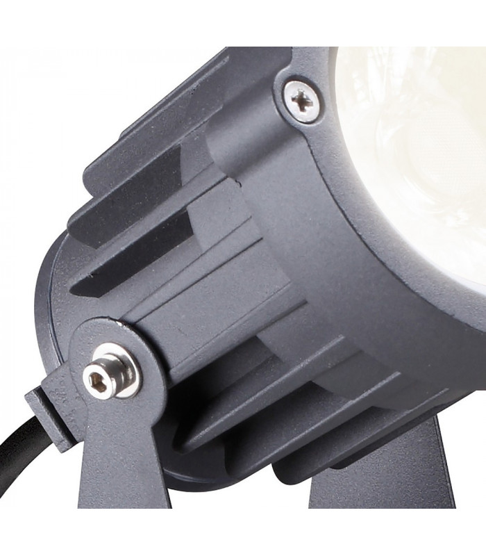 Spike Light, 1 x 15W LED, 3000K, 1050lm, 30 Degree, IP65, Grey, Black