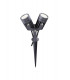 Twin Spike Light, 2 x 3W LED, 3000K, 420lm, 30 Degree, IP65, Grey, Black