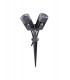 Twin Spike Light, 2 x 3W LED, 3000K, 420lm, 30 Degree, IP65, Grey, Black