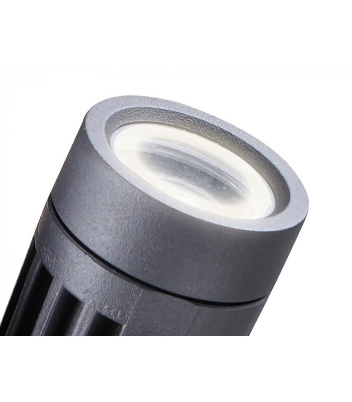 Twin Spike Light, 2 x 3W LED, 3000K, 420lm, 30 Degree, IP65, Grey, Black