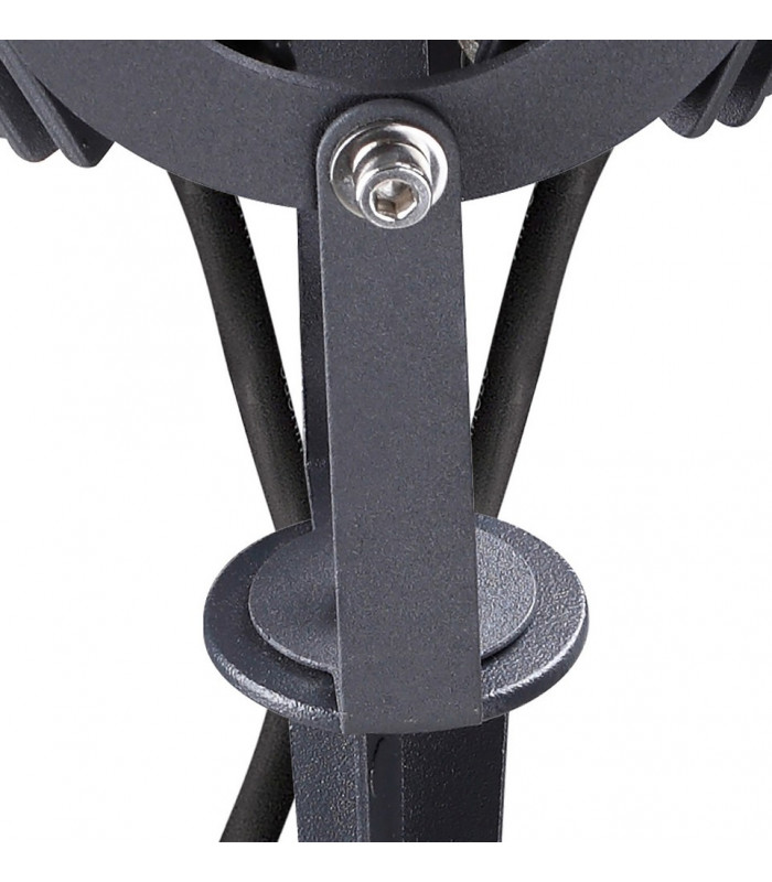 Twin Spike Light, 2 x 3W LED, 3000K, 420lm, 30 Degree, IP65, Grey, Black